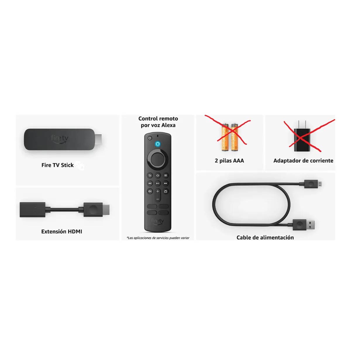 Amazon Fire Tv Stick Hd Streaming Media Player 8gb Color Negro Con Adaptador 110/220 Volts