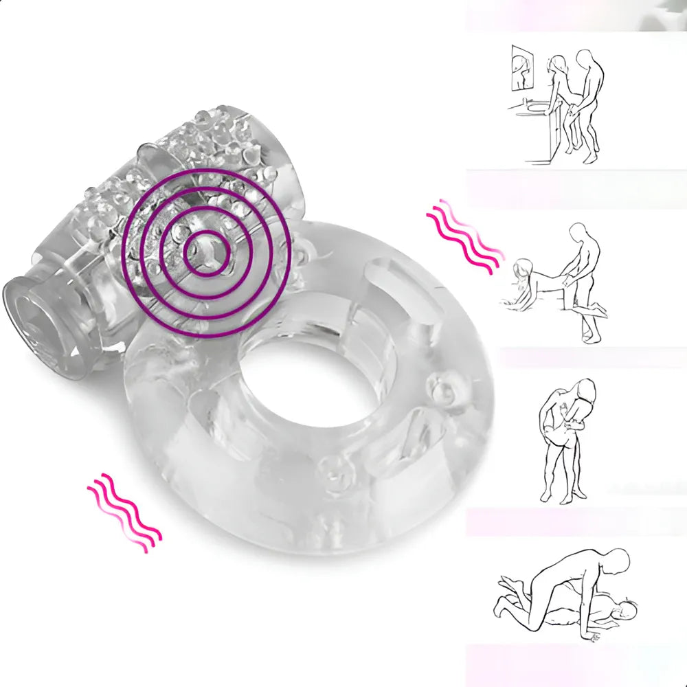 3 anillos en el pene retrasan la eyaculación vibratoria y el placer femenino