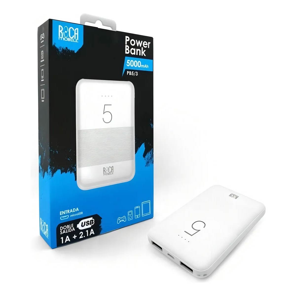 Power Bank Roca Mobile 5000 Mah 2.1 A Portatil