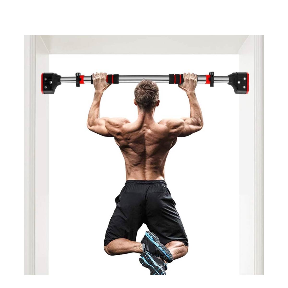 Barra De Ejercicio Multifunción Ajustable Y Antideslizante Negro