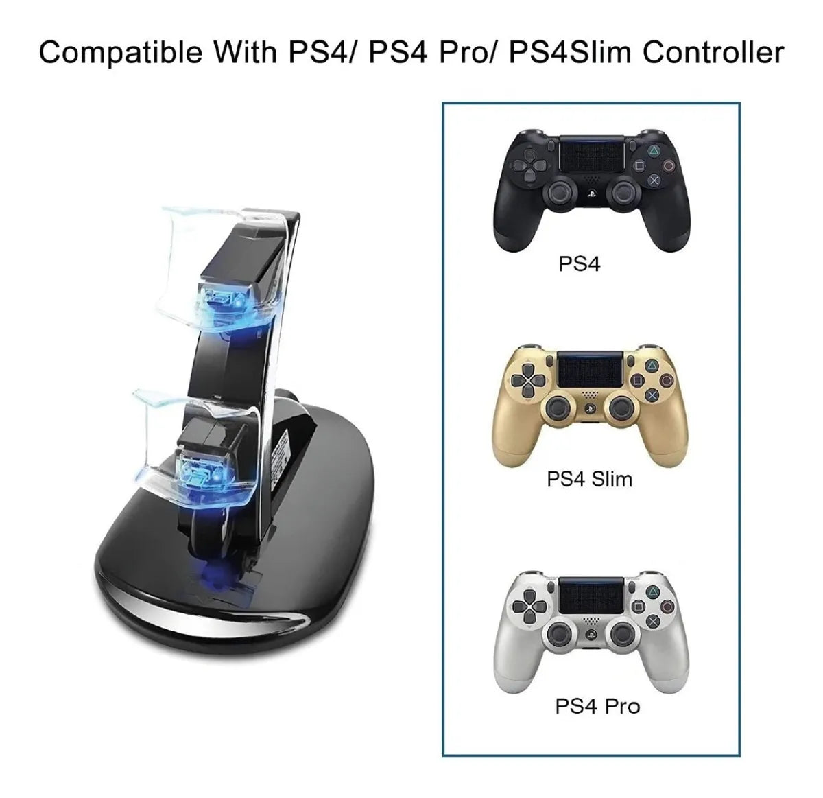 Base De Carga Doble Para Joystick Mando Ps4