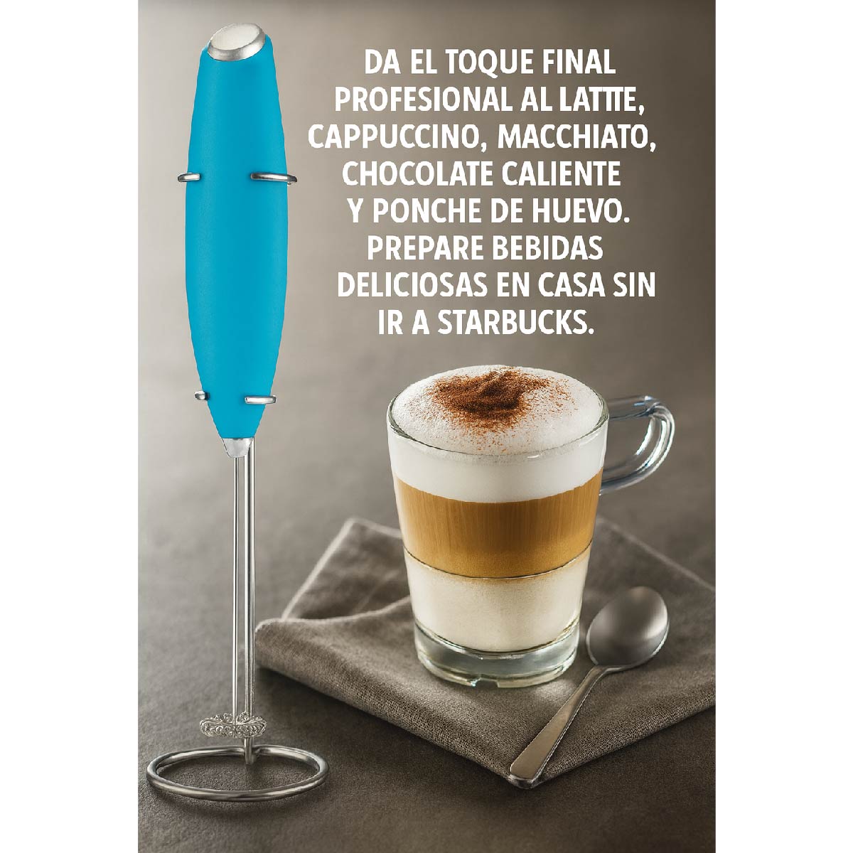 Batidor Espumador De Leche Eléctrico Espuma Mezclador Café