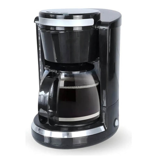 Cafetera De Vidrio Automatica Marvo Hcm-045 1.5l De 12 Tazas Color Negro