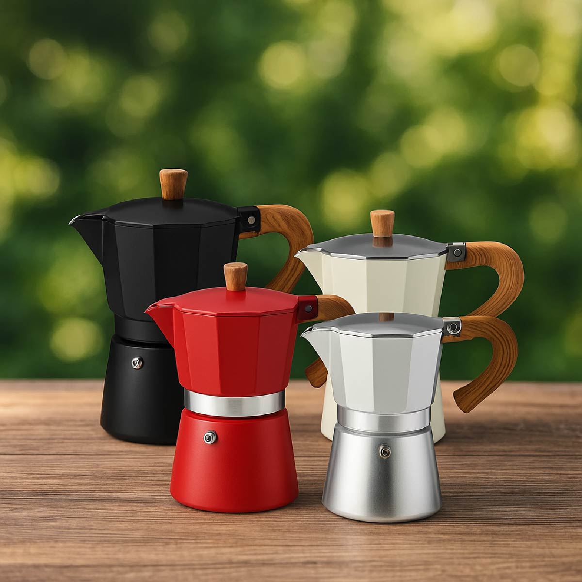 Cafetera Italiana Espresso 6 Tazas Aluminio Colores