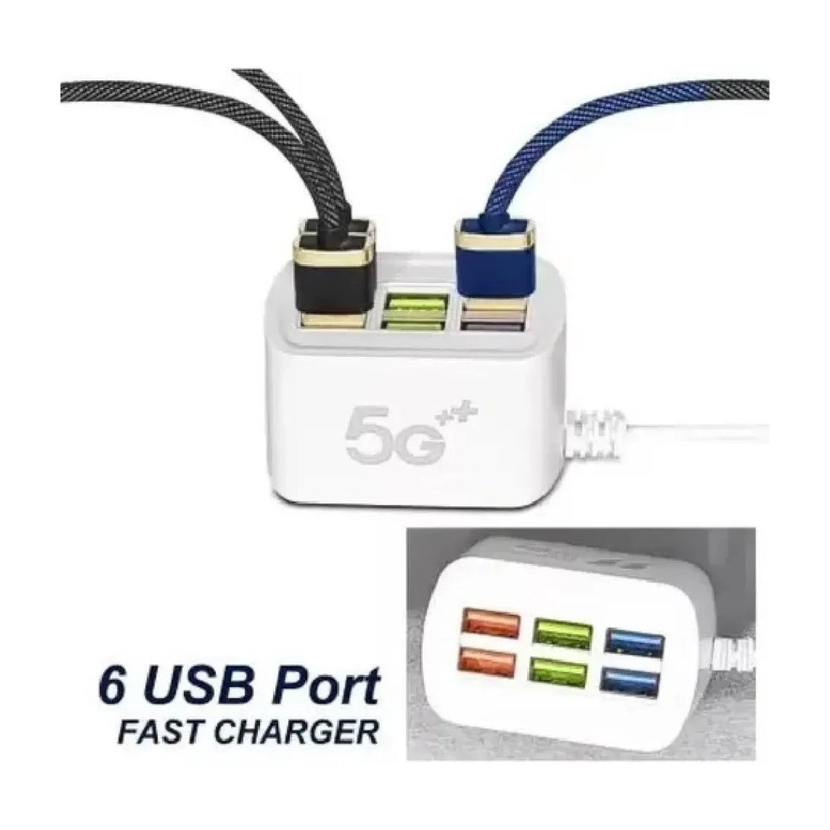 Zapatilla cargador USB de 6 puertos 3.1A - foto 4