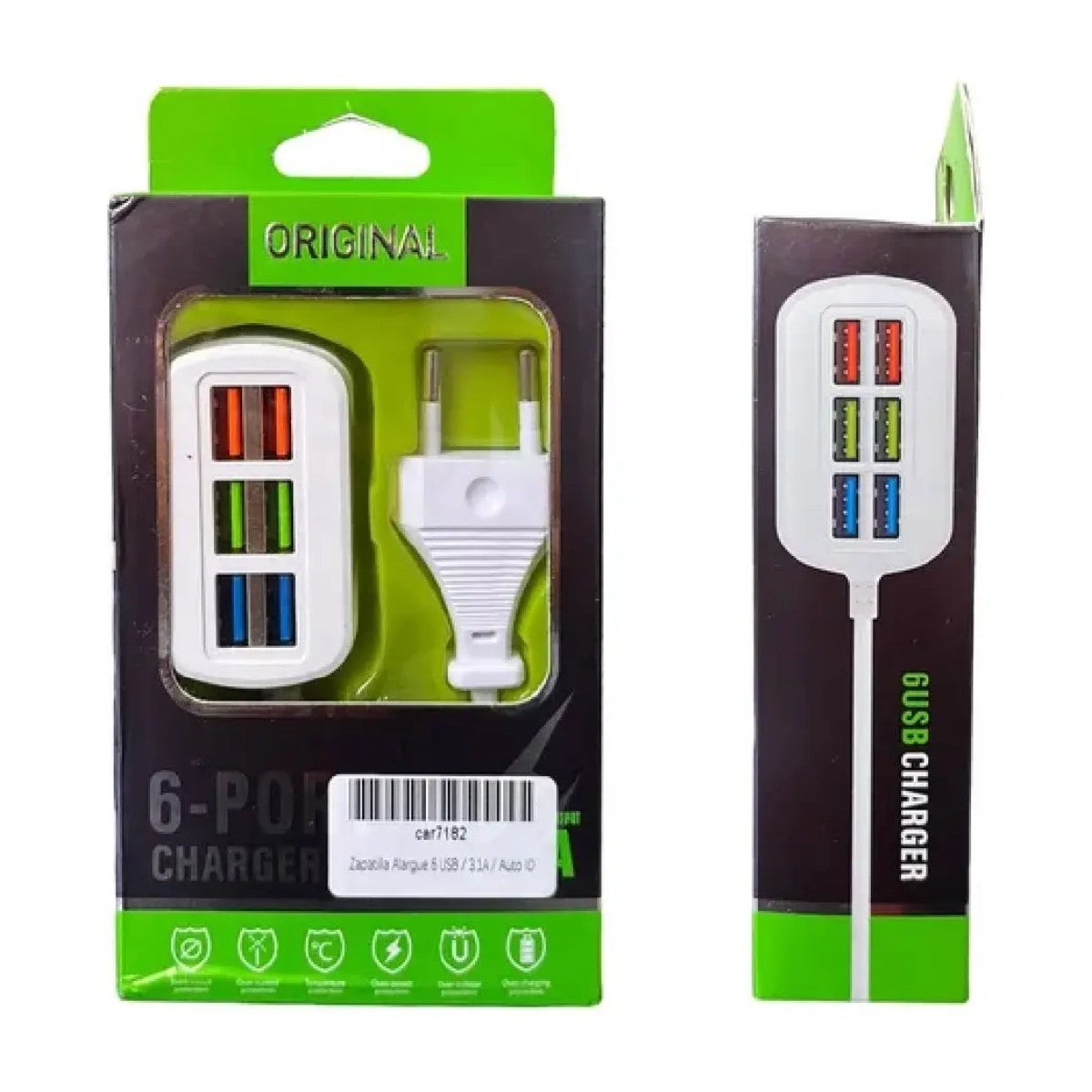 Zapatilla cargador USB de 6 puertos 3.1A - foto 5