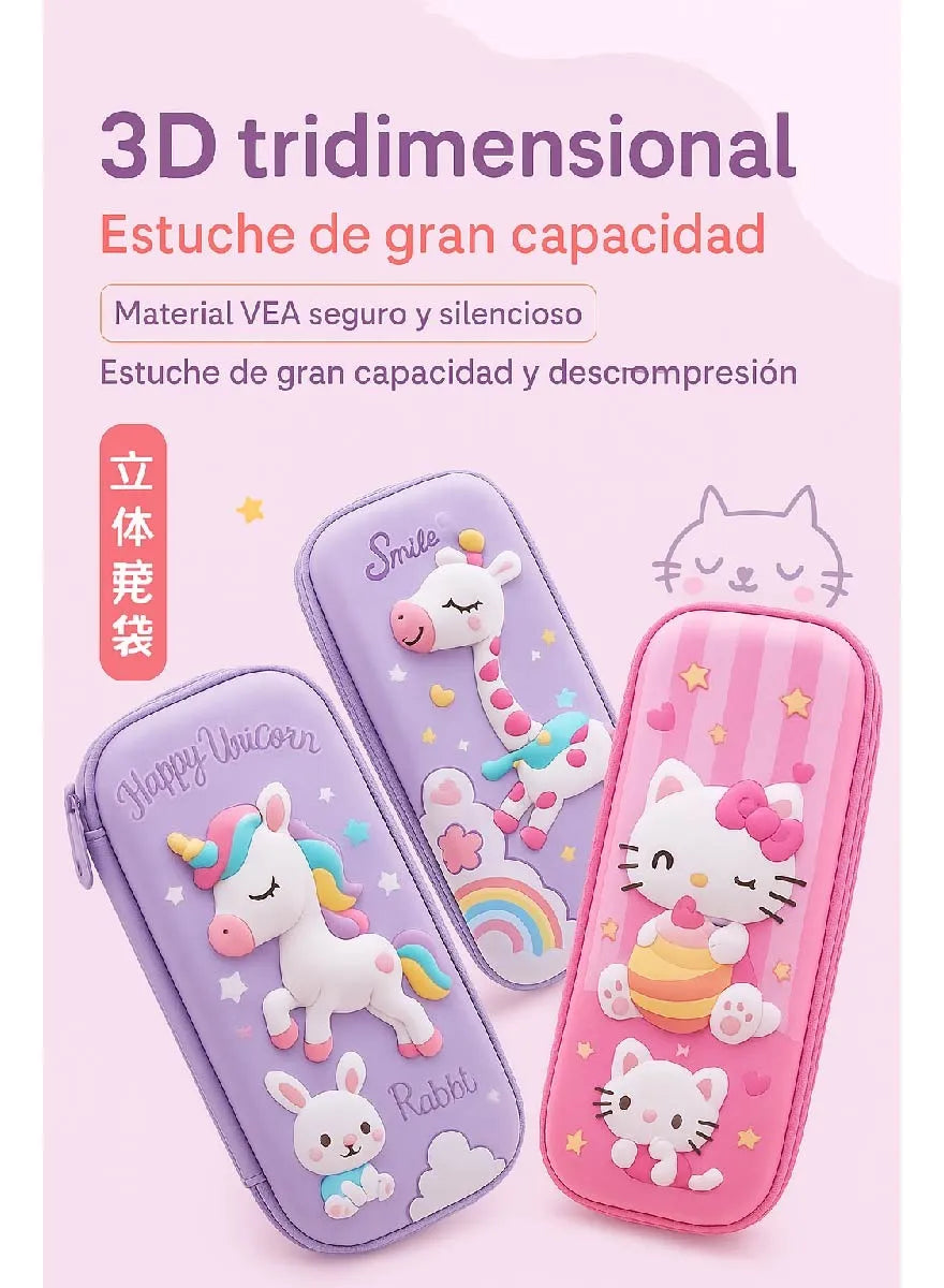 Cartuchera Escolar Rígida 3D Diseños Para Niños