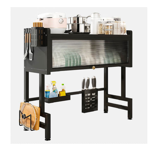 Escurridor De Loza Organizador Platos Utensilios Cocina 65cm - Negro