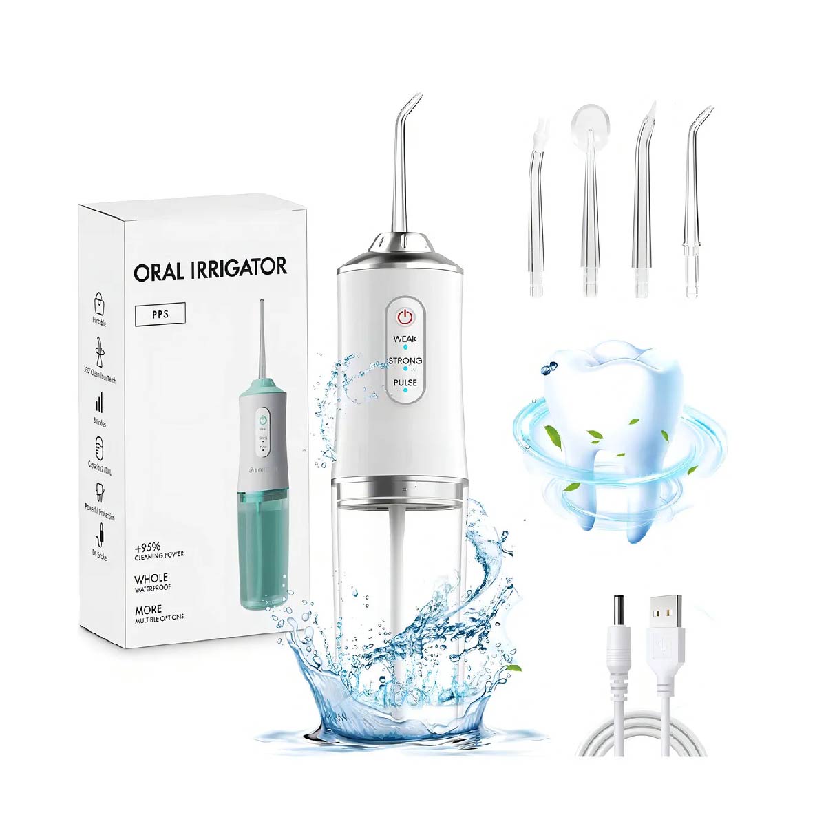 Cuidado Dental Irrigador Dental Dientes Limpiador De Dientes Color Blanco
