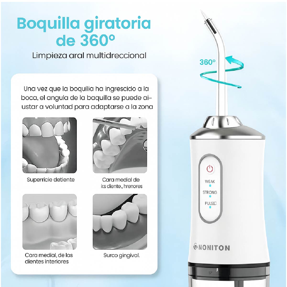 Cuidado Dental Irrigador Dental Dientes Limpiador De Dientes Color Blanco