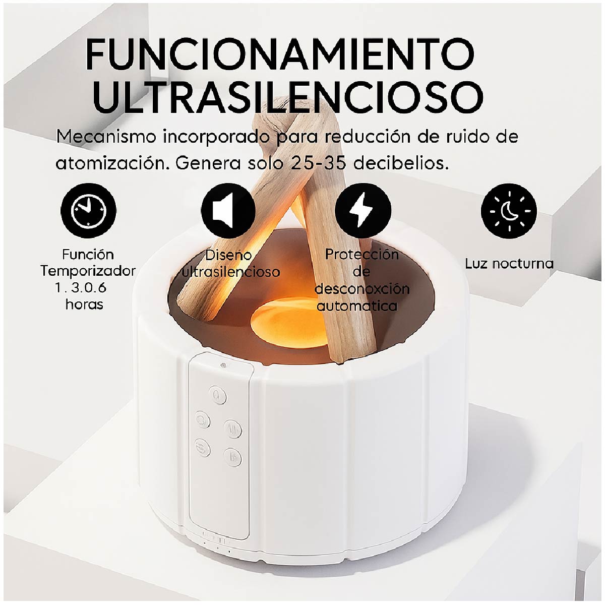 Difusor Fogata De Aceites Esenciales Humidificador Aroma