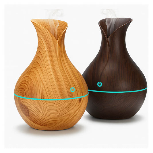 Difusor Aromatizador LED de Madera – Elegancia, aroma y relax