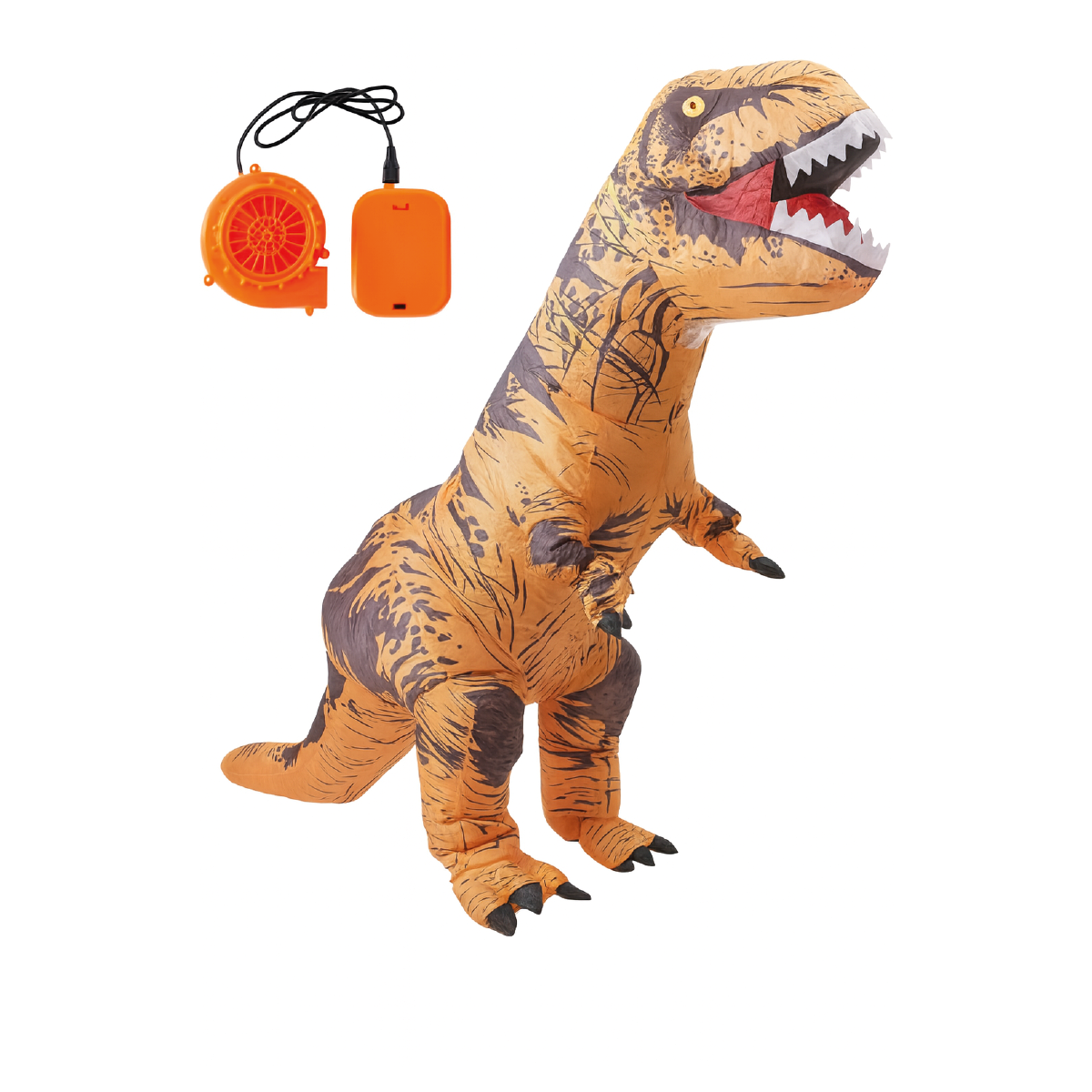 Disfraz Dinosaurio T Rex Inflable + Inflador Cotillón Niños