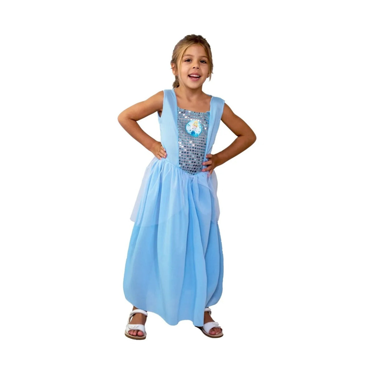 Disfraz Cenicienta niña vestido con brillos