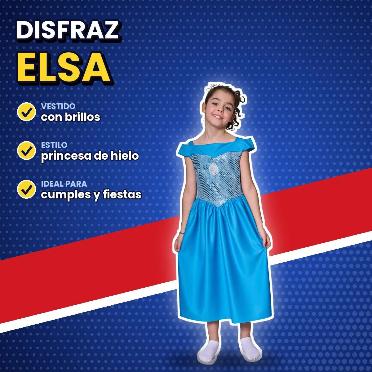Disfraz Elsa para cumpleaños y fiestas