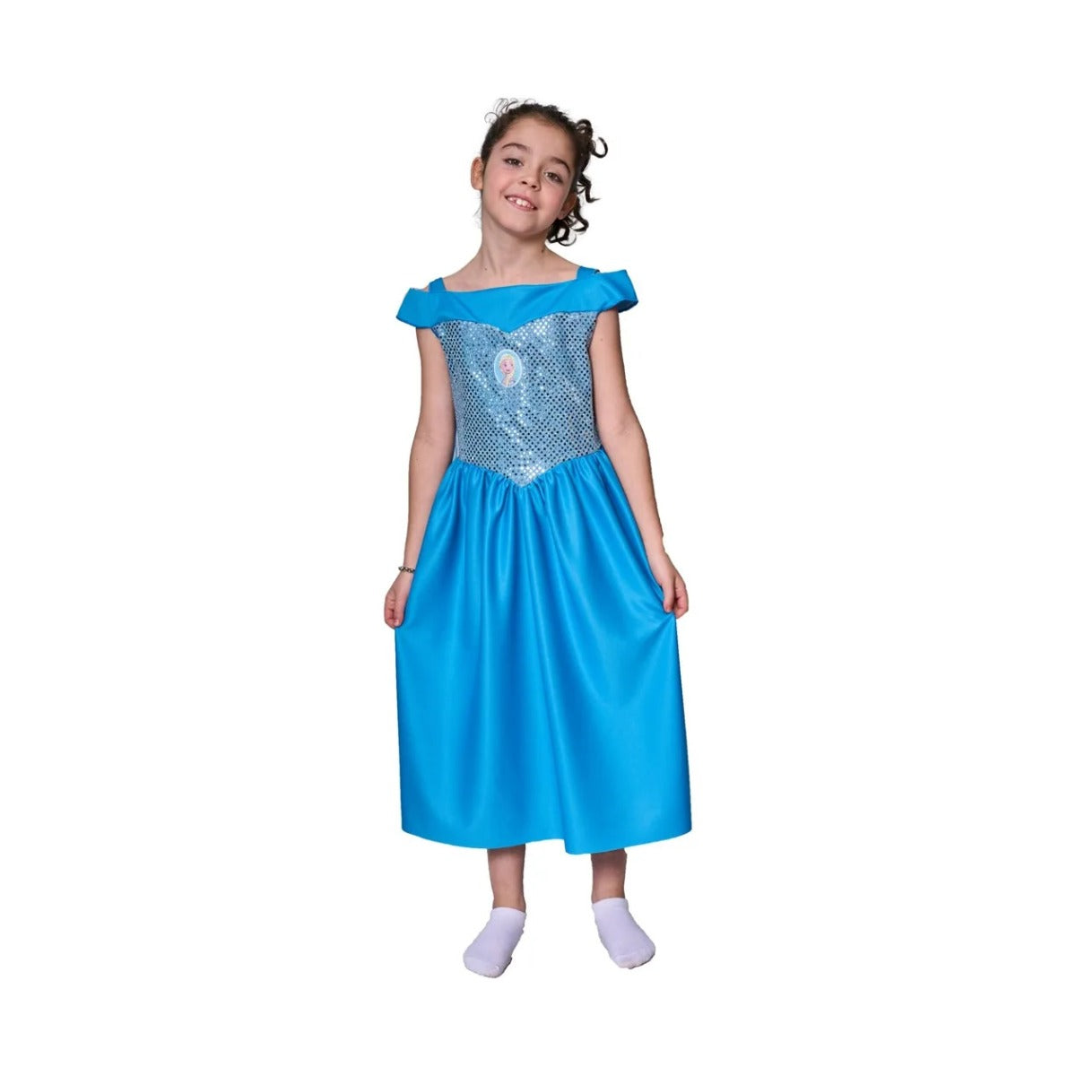 Disfraz Elsa niña vestido con brillos