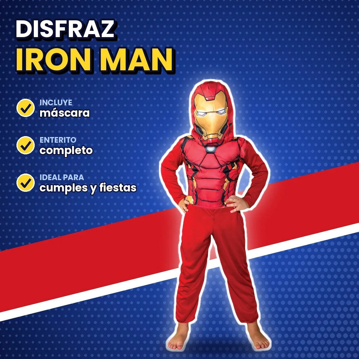 Disfraz Iron Man para cumpleaños y fiestas