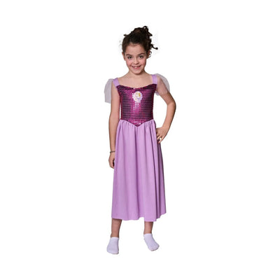 Disfraz Rapunzel Niña Vestido Con Brillos