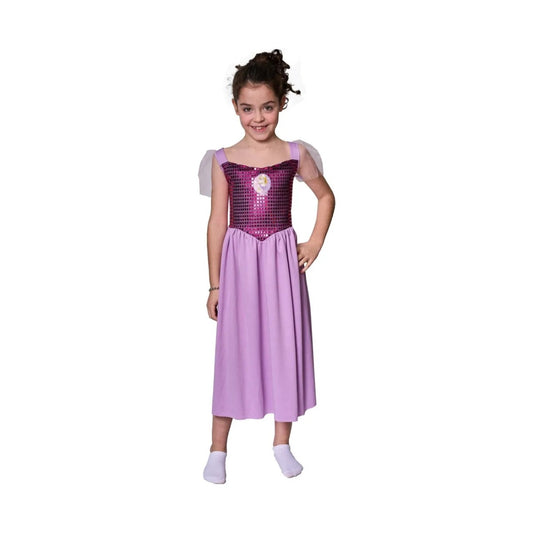 Disfraz Rapunzel niña vestido con brillos