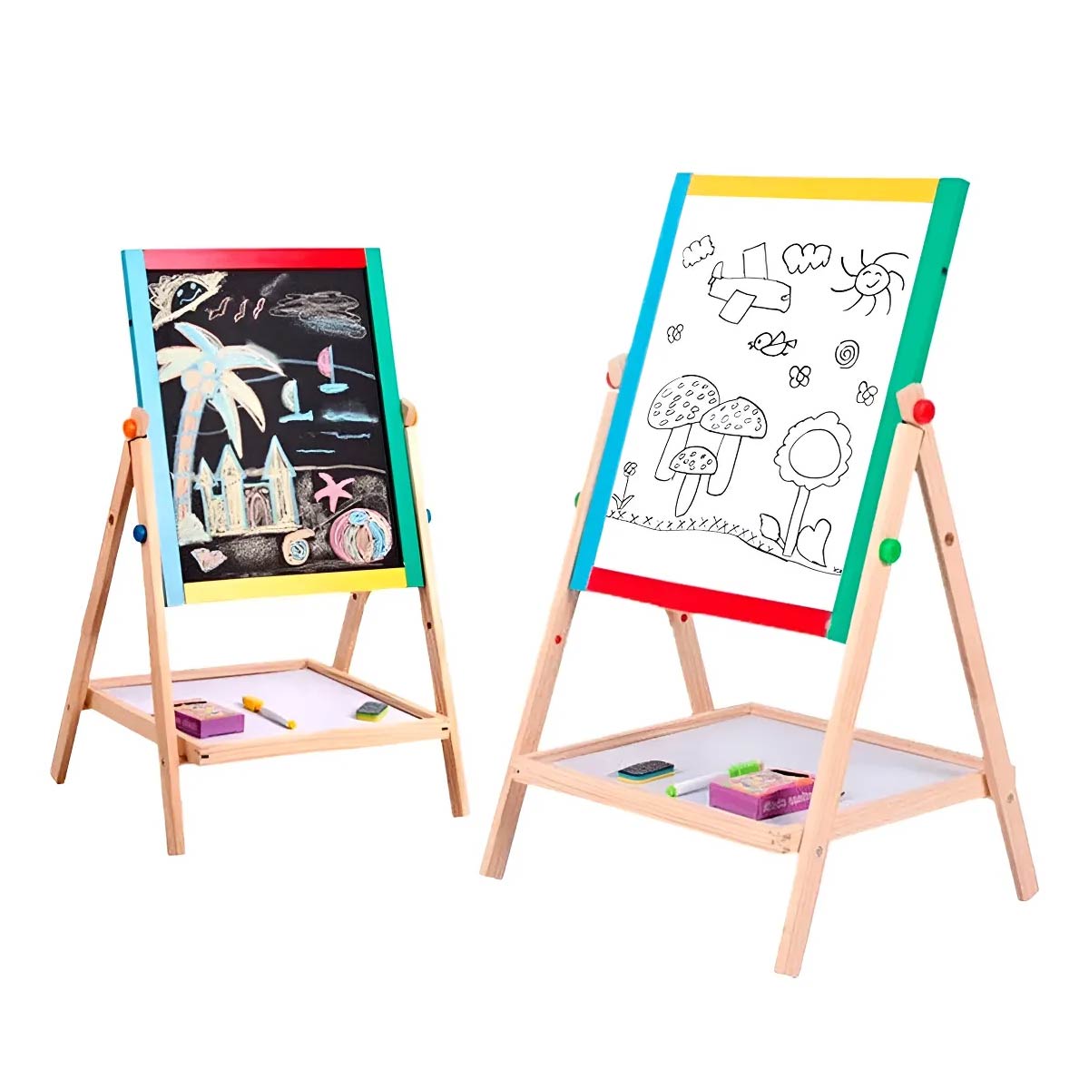 Pizarra Infantil 2 En 1 Reversible Tiza Imantada Niños