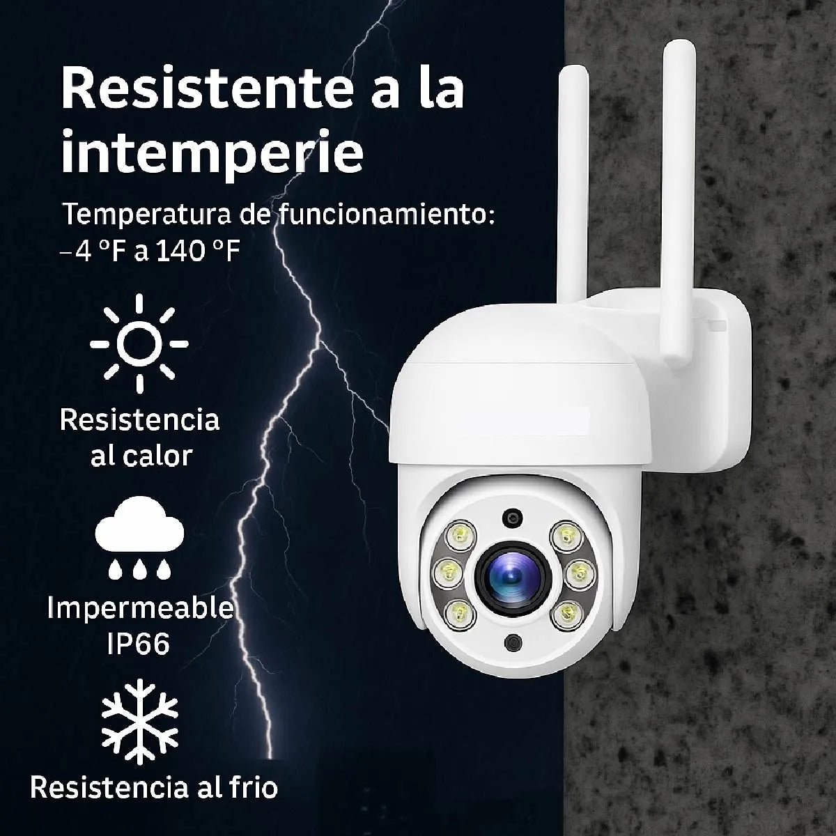 Cámara Exterior Wifi 2mp Domo Audio Zoom Micrófono Parlante