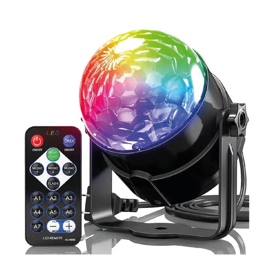 Lampara Disco Colores Rotacion + Control Luces Fiesta Pro