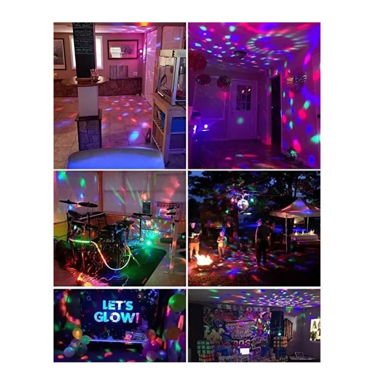 Lampara Disco Colores Rotacion + Control Luces Fiesta Pro