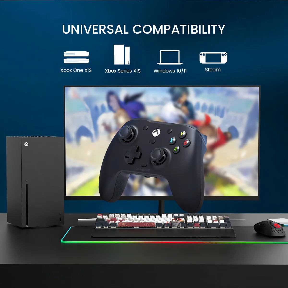 Controlador Con Cable Gamesir G7 He Para Xbox/pc Con Hall Stick De Color Negro