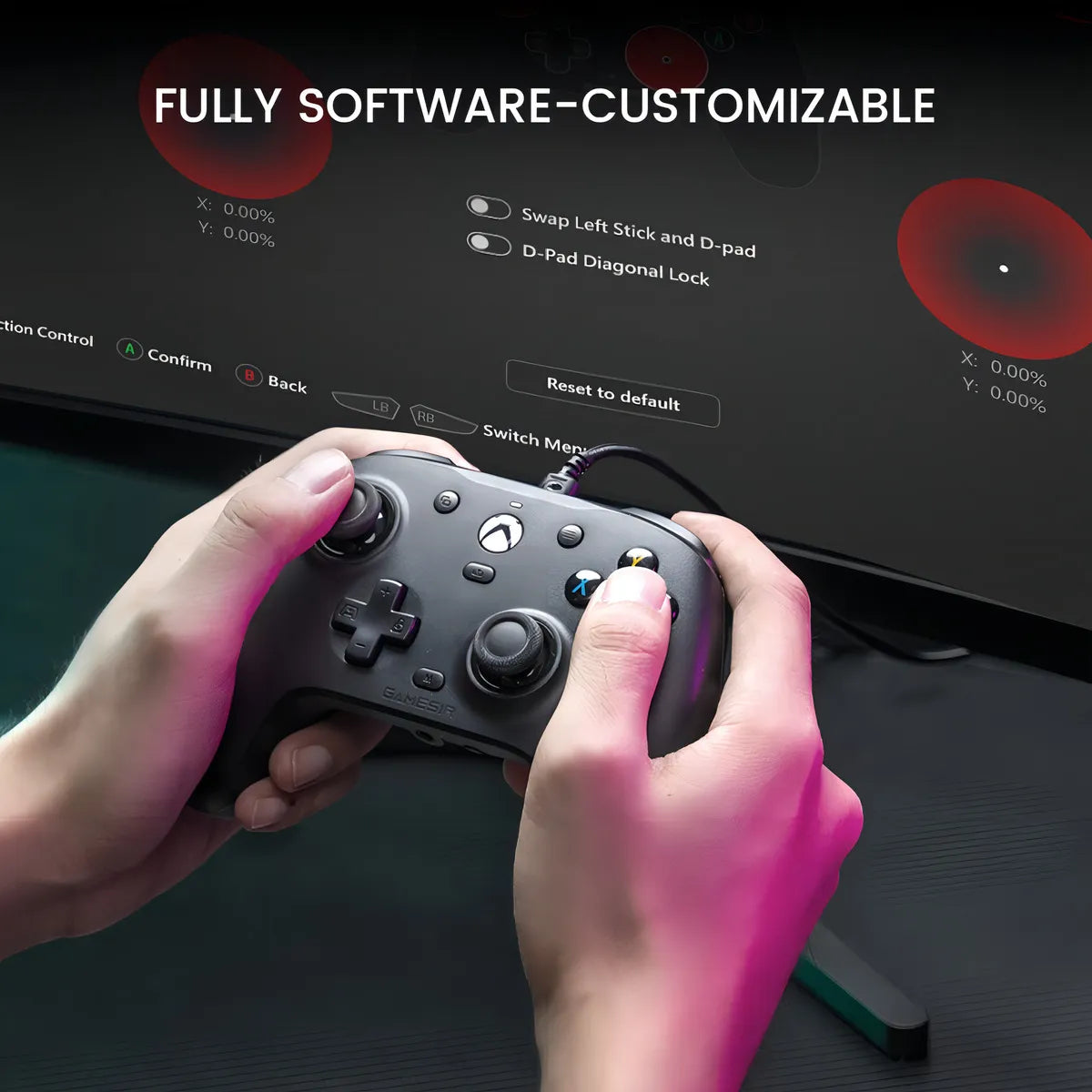 Controlador Con Cable Gamesir G7 He Para Xbox/pc Con Hall Stick De Color Negro
