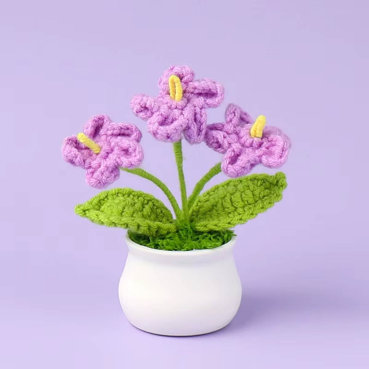 Plantas En Maceta De Girasol Tejidas A Mano Decorativas