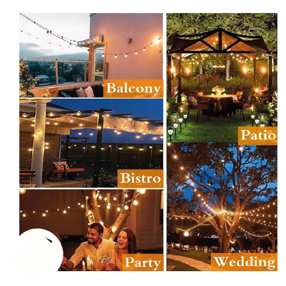 Guirnalda 25 Luces Simonas Exterior Feria Vintage Patio Guia