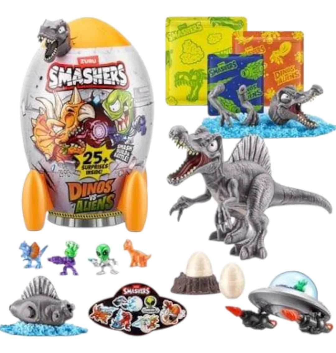 Smashers Capsula Cohete Dinos Vs Aliens +20 Sorpresas Zuru