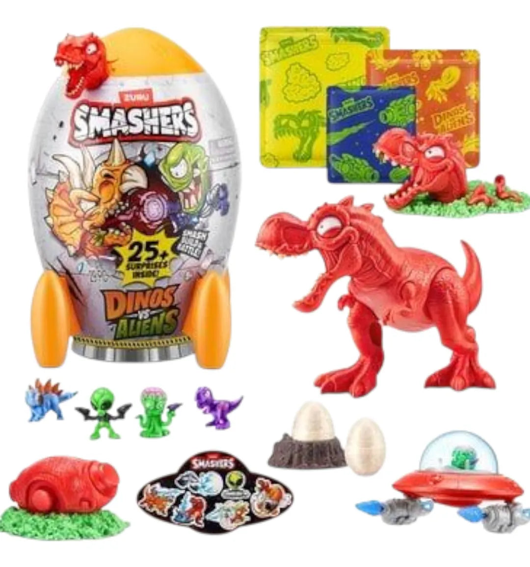 Smashers Capsula Cohete Dinos Vs Aliens +20 Sorpresas Zuru