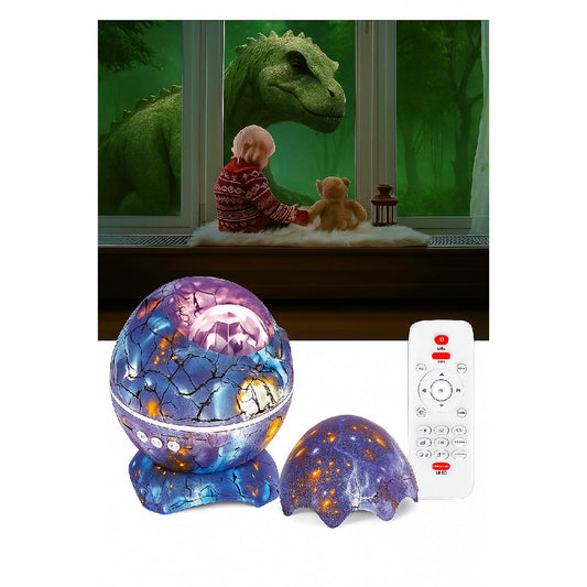 Proyector Huevo Dinosaurio Luces Galaxia Parlante C/ Remoto