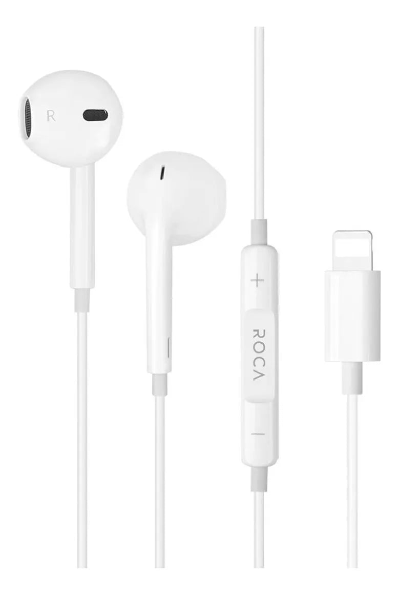 Auriculares Manos Libres Stereo Lightning Blanco Para iPhone