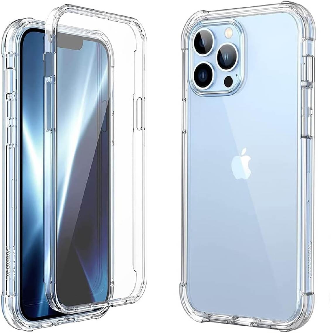 Protector Transparente AntiShock Con Bordes Reforzados Para iPhone 13 Pro