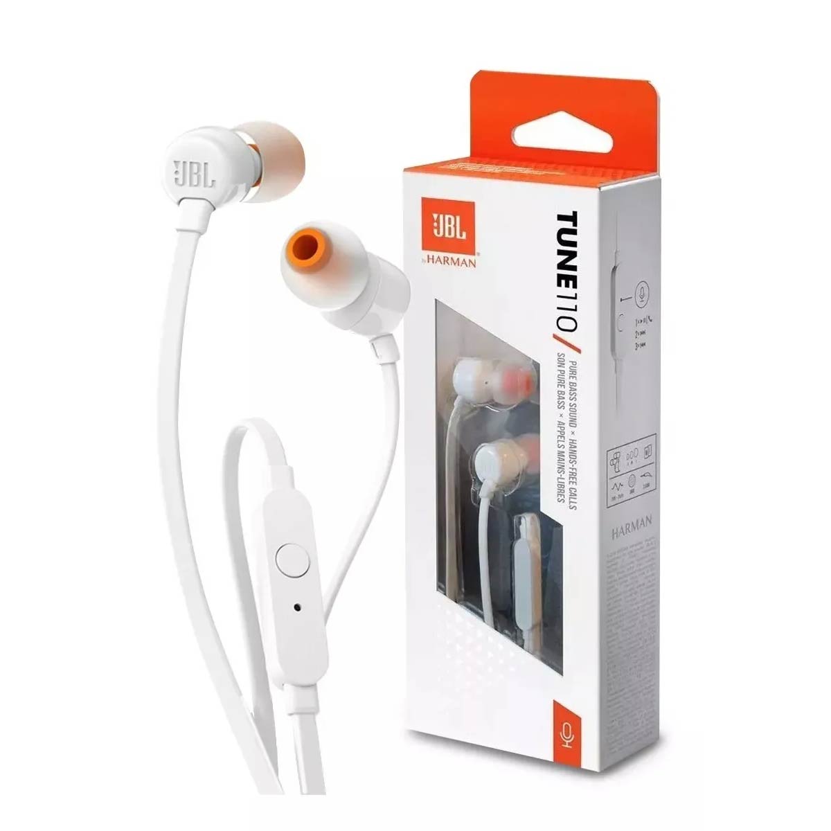 Auriculares In-ear Jbl Tune 110 Jblt110 Cableados Colores