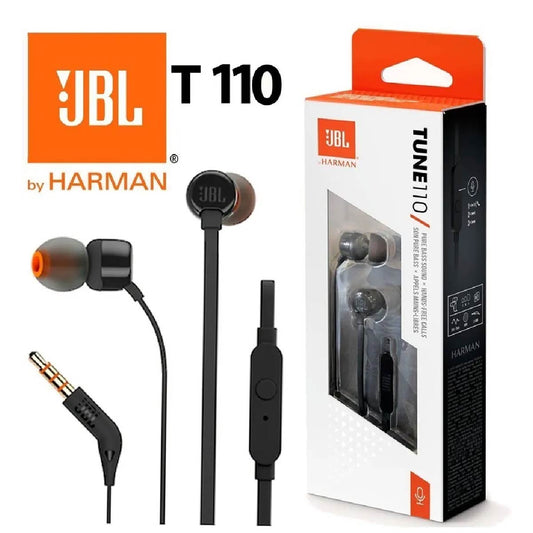 Auriculares In-ear Jbl Tune 110 Jblt110 Cableados Colores