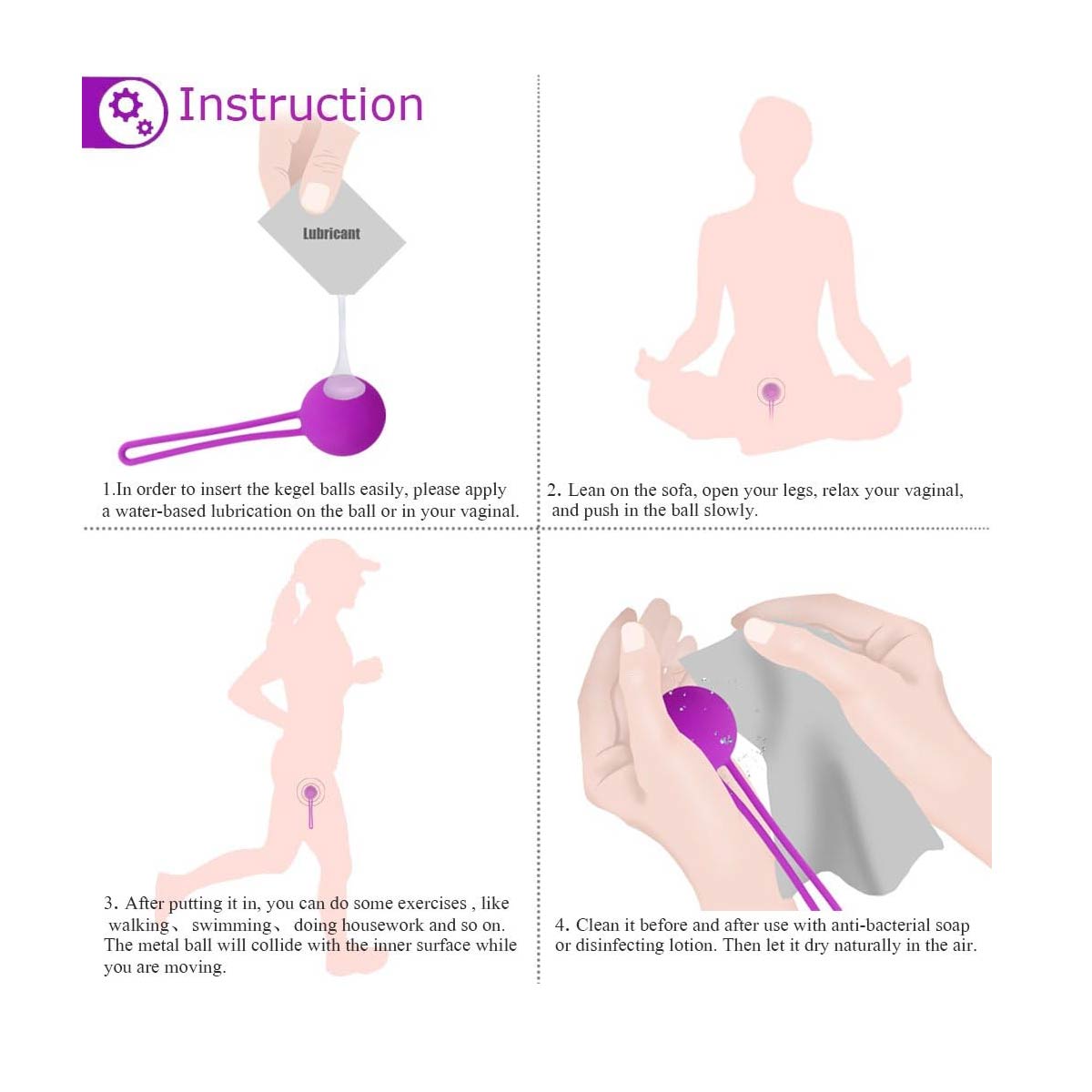 Kit Bolas De Kegel Chinas, Kit De 3 Peso Progresivo