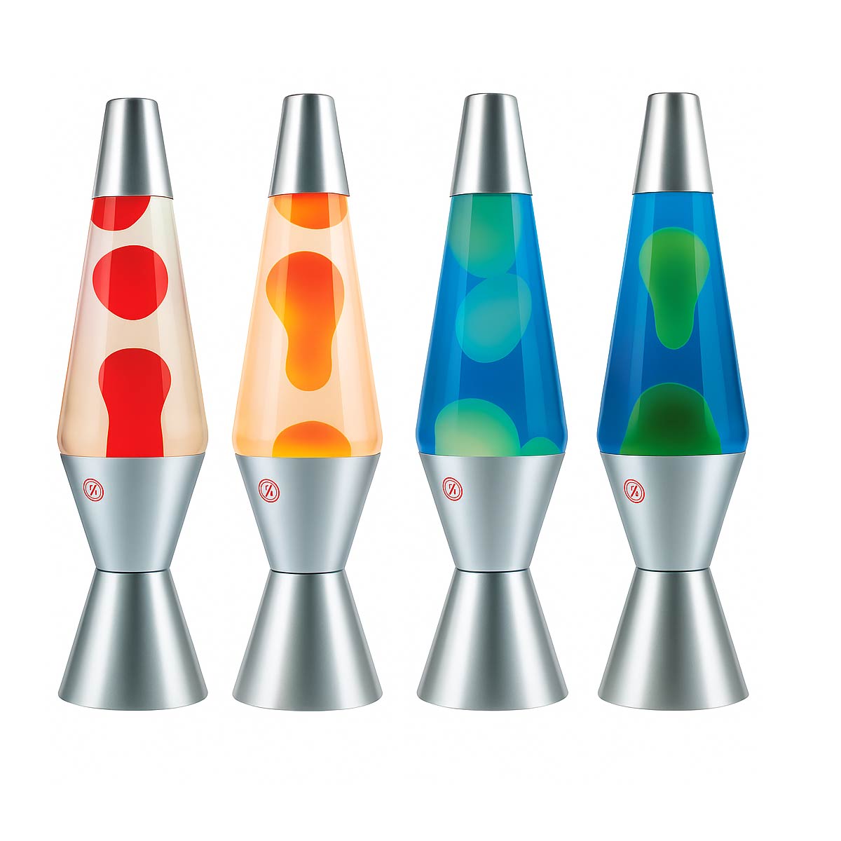 Lampara De Lava Cónica De Aluminio 30w Veladora Colores