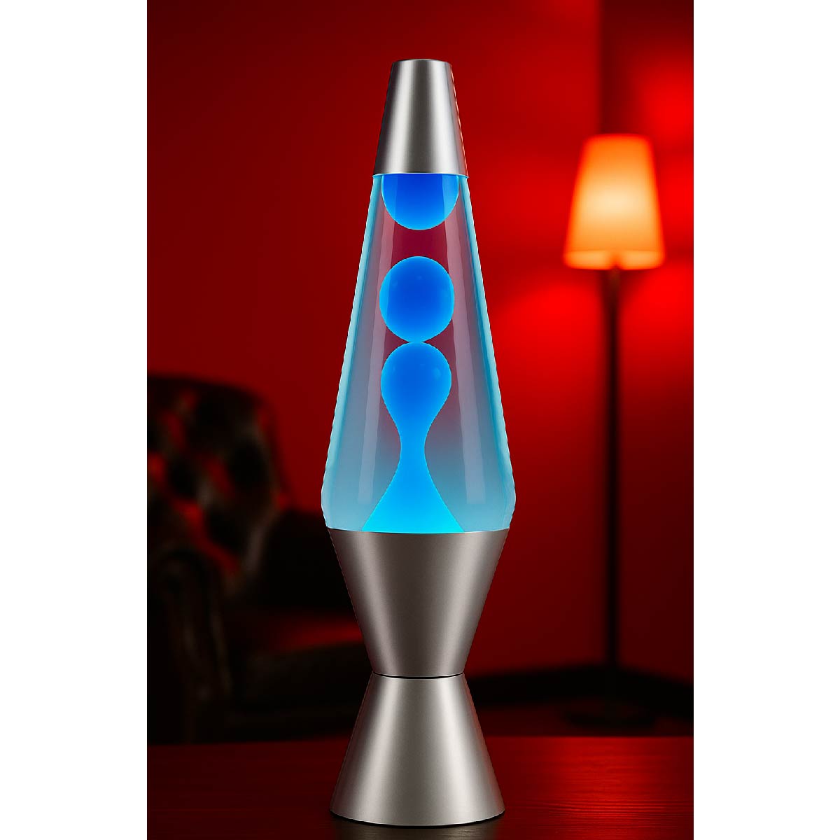 Lampara De Lava Cónica De Aluminio 30w Veladora Colores