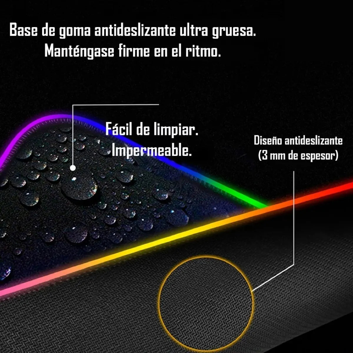 Mousepad Gamer LED RGB USB 80×30cm – PD-06 Mapa Mundial