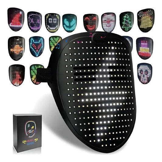 Máscara LED RGB recargable