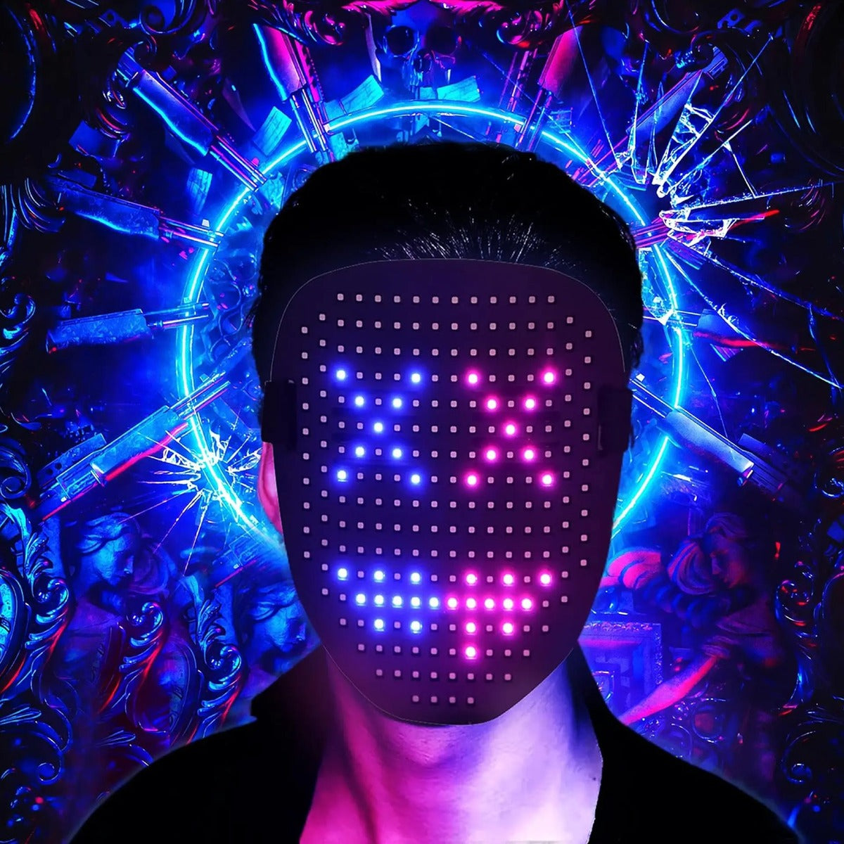 Máscara LED RGB