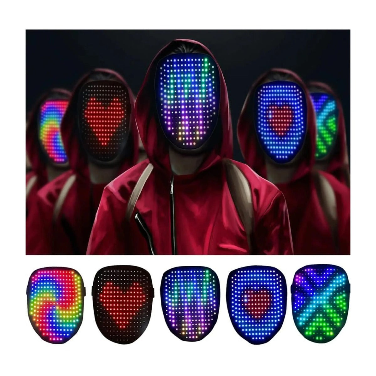 Máscara LED RGB
