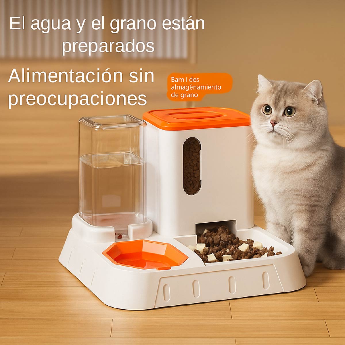 Dispensador De Comida Y Agua Mascotas Perros Gatos