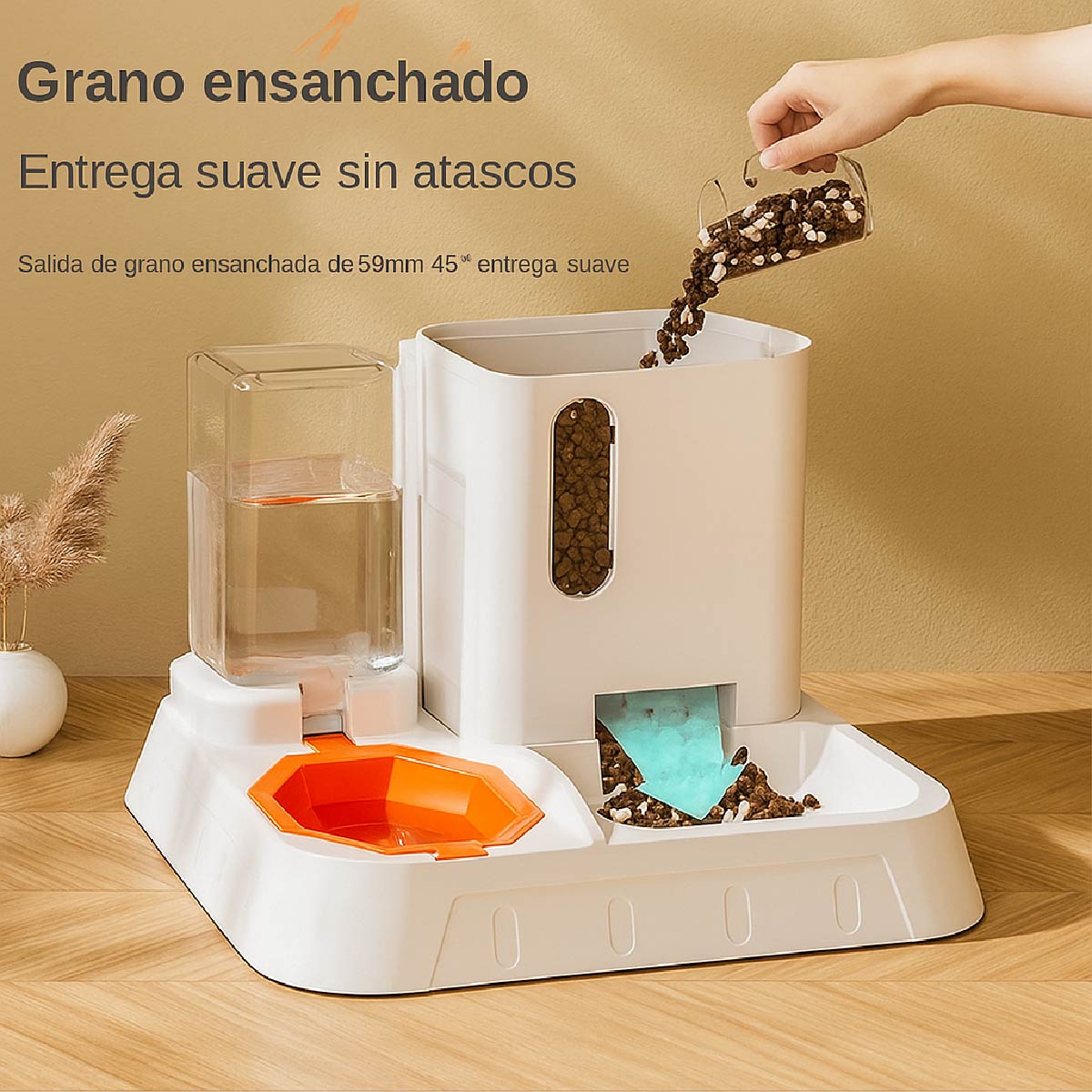 Dispensador De Comida Y Agua Mascotas Perros Gatos