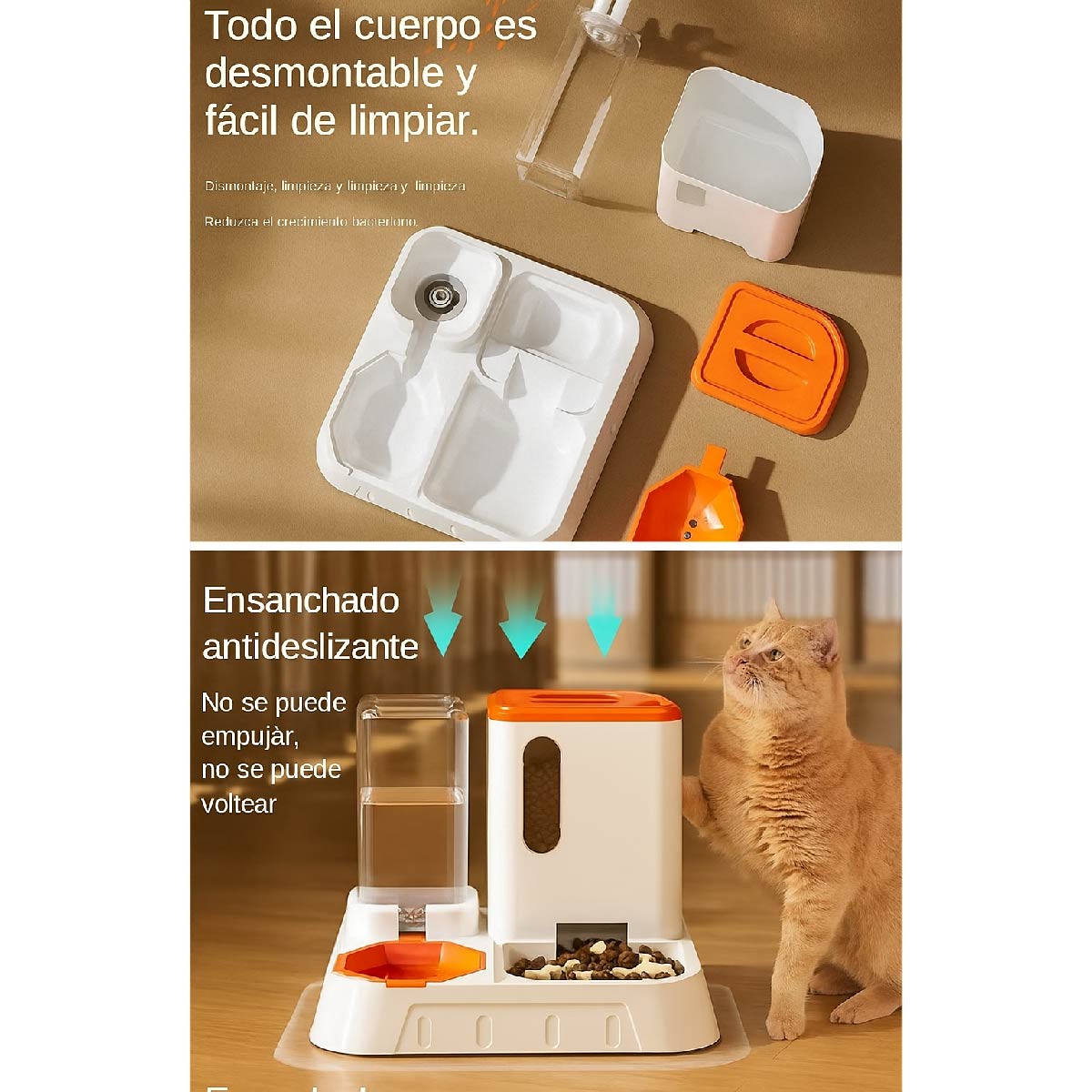 Dispensador De Comida Y Agua Mascotas Perros Gatos