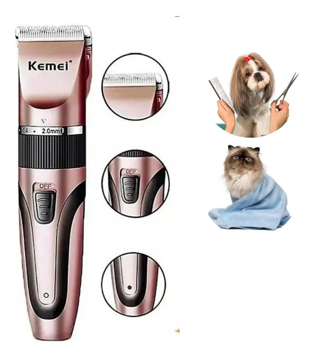 Máquina Profesional Kemei Para Mascotas, Perros Y Gatos