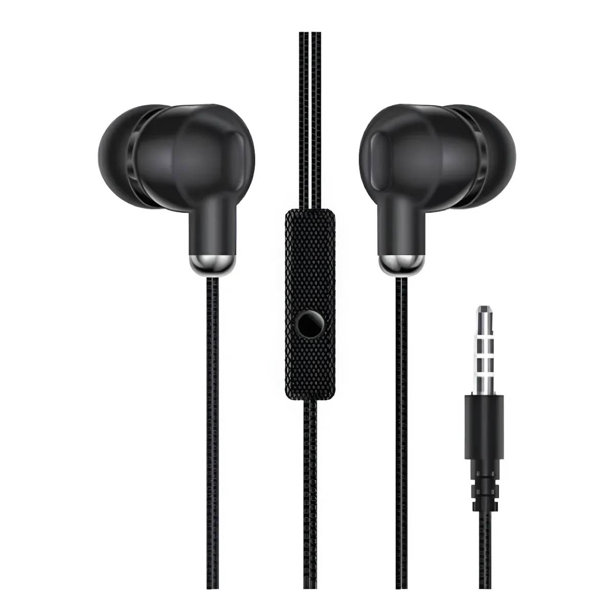 Auriculares Stereo Cable Anti-enredo Y Micrófono Hi-fi 3,5